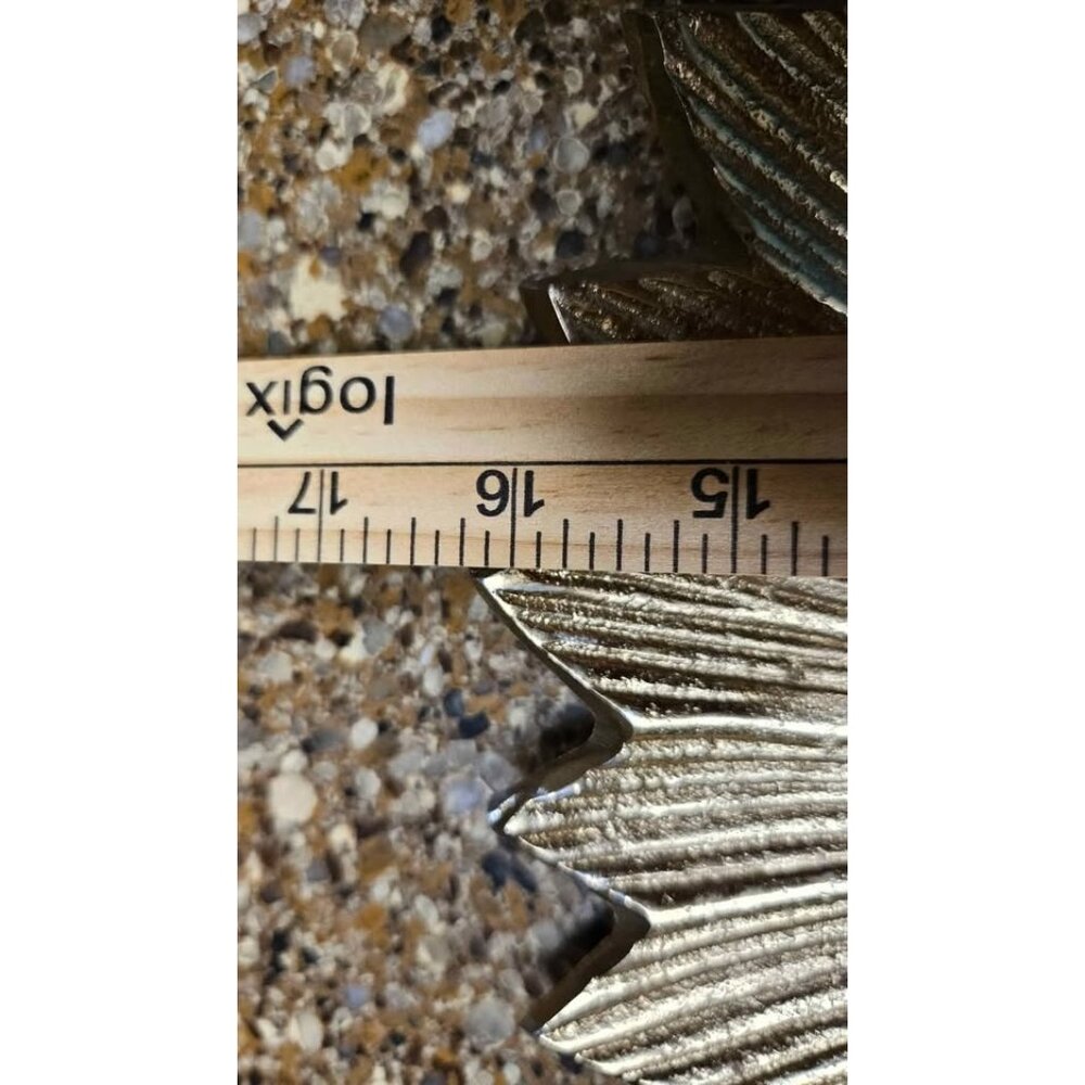 Leon Metal Leaf Decorative Platter - Picture 7 of 7